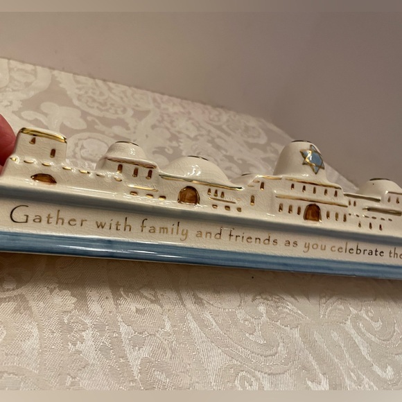 Russ Berrie old city Menorah stand.  Used - Picture 5 of 8